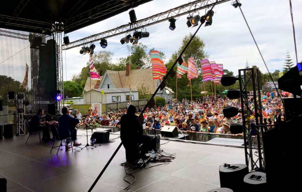 Rahim AlHaj Trio on the Dell Stage