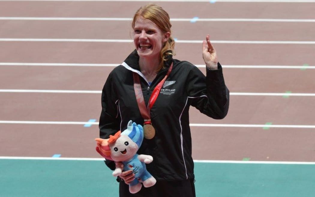 Angie Petty with her gold medal