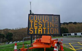Covid-19 testing site Riverbank carpark, Lower Hutt, Wellington.