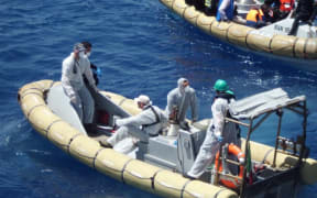 Italian navy rescue boat on 14 June 2014.