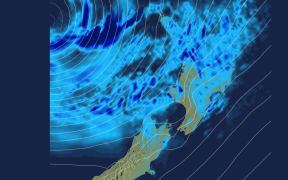 A rain map of the deluge expected to hit on Thursday afternoon.