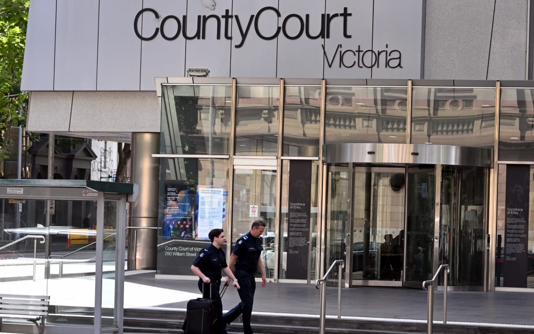 A general view shows the County Court in Melbourne on February 8, 2023, where Malka Leifer, the former principal of an ultra-orthodox Jewish school in Melbourne, went on trial over charges she sexually assaulted three female students. (Photo by William WEST / AFP)