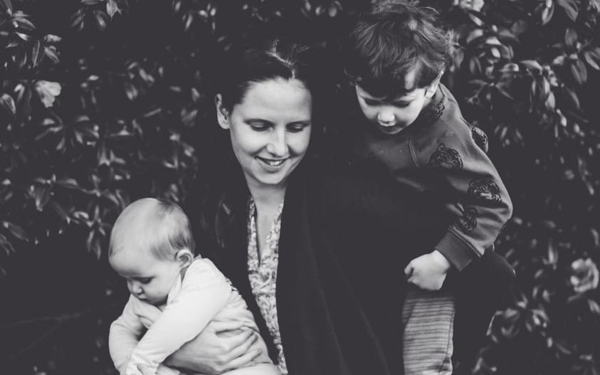 Kristy McGregor with her children Tully and Hartley