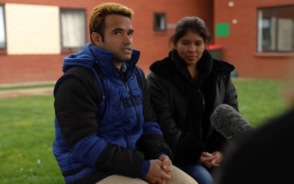 Luis Hernandez with his wife Jacky Yagari.