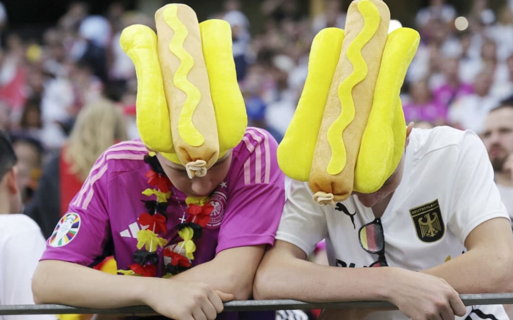 firo : 23.06.2024, Football, Soccer: UEFA EURO 2024, EM, European Championship 2024, Group Stage, M25, Match 25, SUI, Switzerland - GER, Germany Fans of Germany (Photo by Ralf Ibing / firo Sportphoto / dpa Picture-Alliance via AFP)