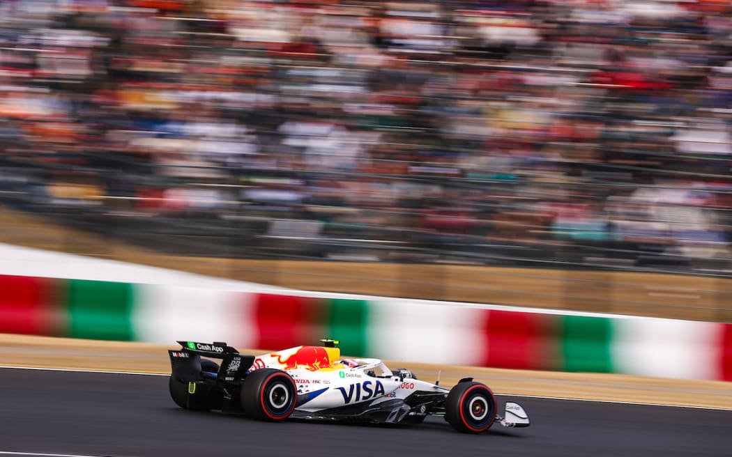 Liam Lawson in the Racing Bulls car at the Japan Grand Prix.