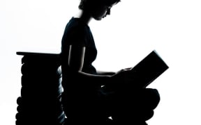 Teenager reading