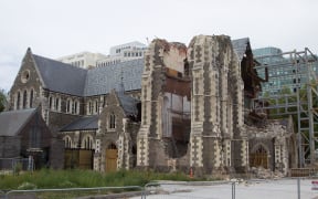 Members of the group published photos on their website from inside the damaged Christ Church Cathedral.