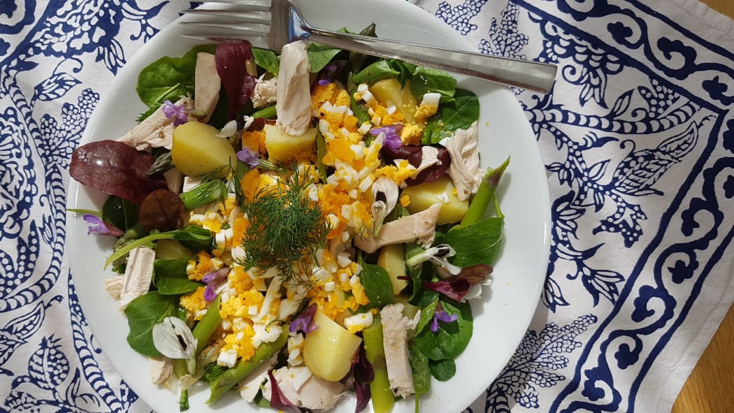 Chicken and Egg Spring Salad