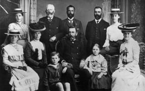 The Beauchamp family, Katherine standing left.