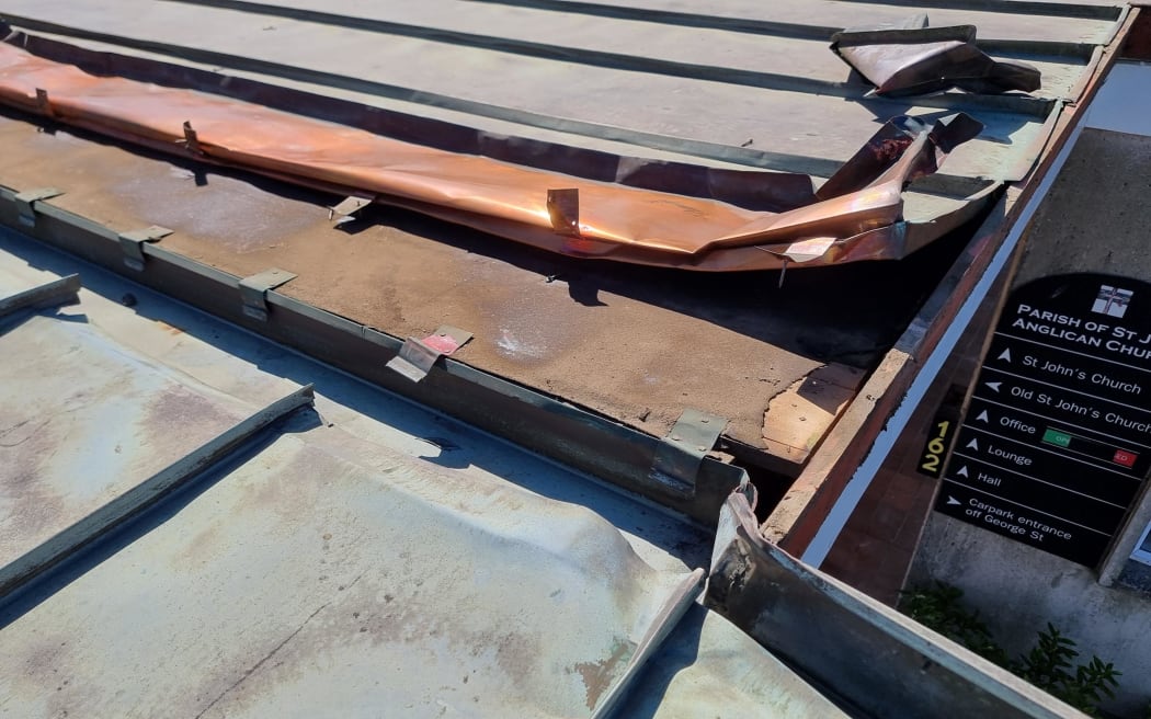 Thieves have ripped copper panels off the roof of a Te Awamutu church.