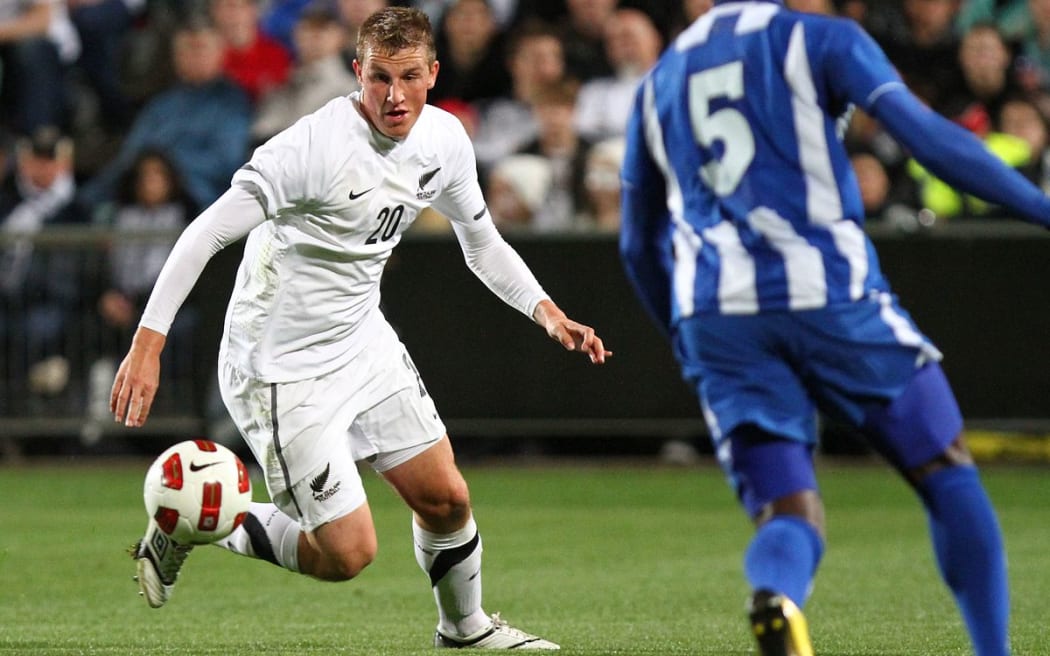 Chris Wood in action for the All Whites against Honduras at Albany, Auckland, Saturday 9th October 2010. Photo: Anthony Au-Yeung / photosport.co.nz