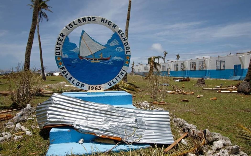 Damage caused by Typhoon Maysak in Ulithi, Yap, Federated States of Micronesia