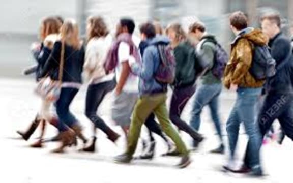 young walking