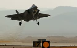An Israeli F35I fighter jet takes part in the “Blue Flag” multinational air defence exercise at the Ovda air force base, north of the Israeli city of Eilat, on November 11, 2019.