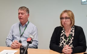 Waikato DHB chief executive Kevin Snee (left) and executive director of hospital and community services Chris Lowry.