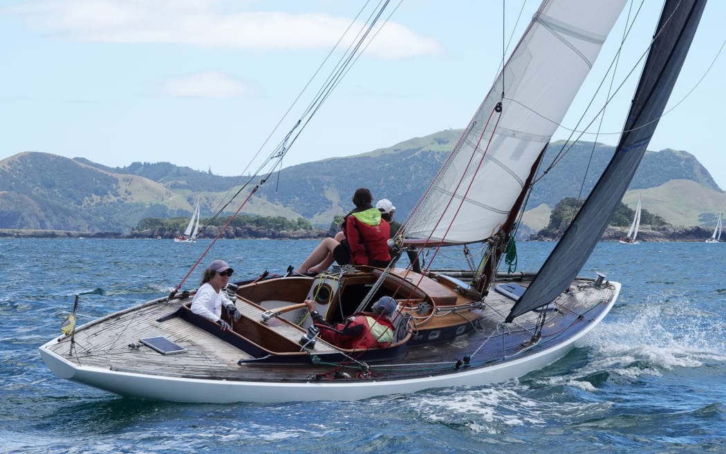 The winning wooden boat, Caprice, is a so-called 30 square metre racing yacht launched in 1938.