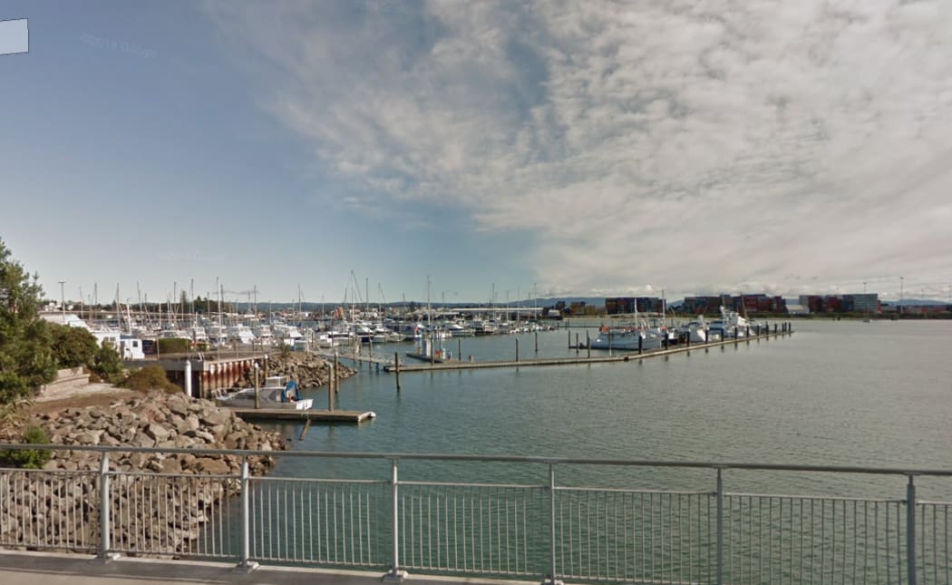 The man fled to a boat moored in Tauranga Bridge Marina.