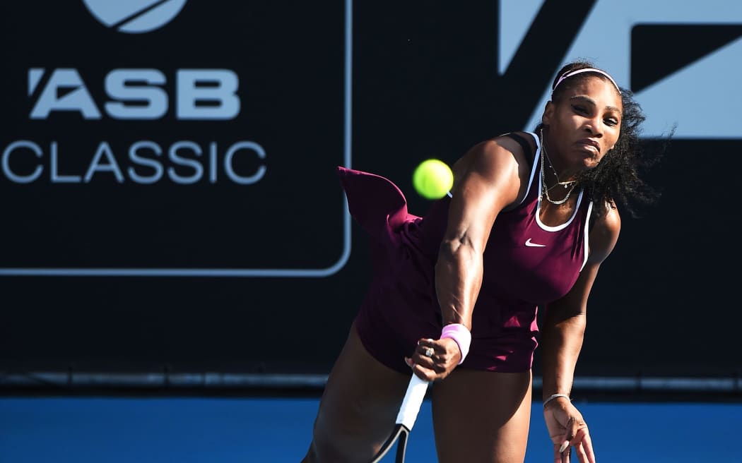 Serena Williams from the United States at the ASB Classic.