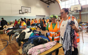 Hundreds are being helped by organisations and volunteers at the Mangere Emergency Centre set up in south Auckland as a response to the floods in Auckland which have seen people forced to leave their homes.
