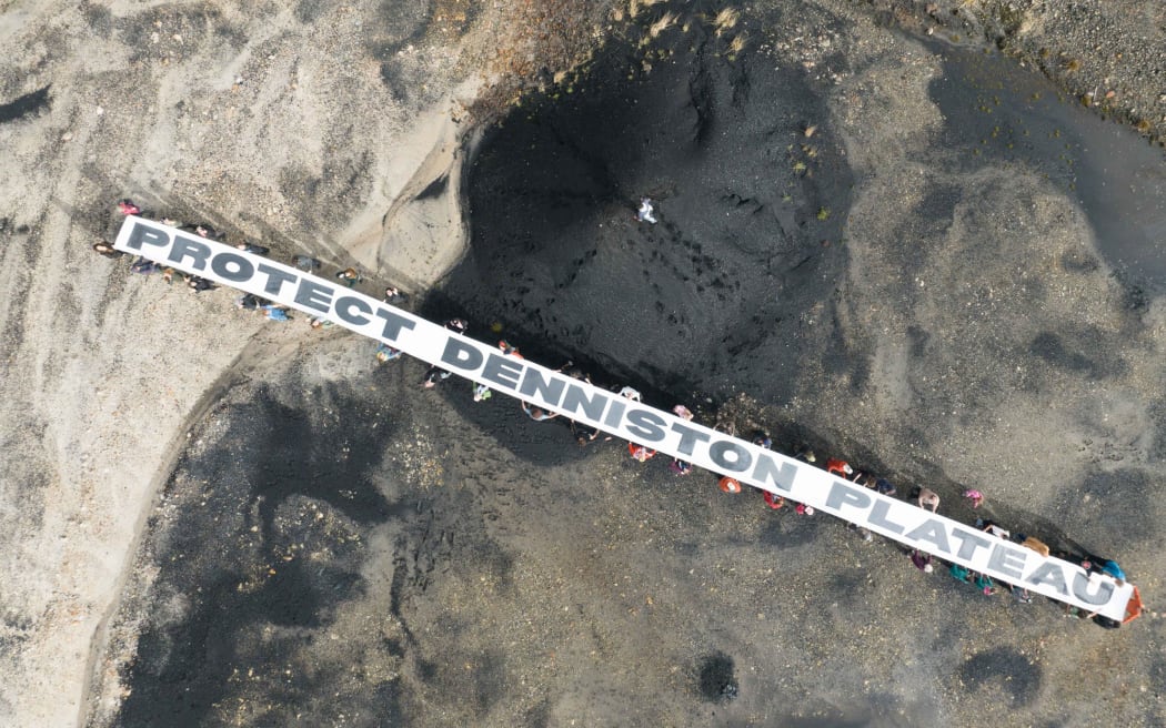 Protesters at the mothballed Escarpment Mine say they won't quit until Bathurst pulls out of the area.