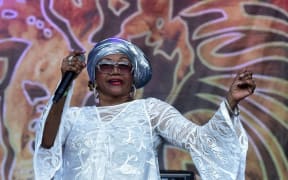Jamaican singer Marcia Griffiths performs during the Rototom Sunsplash European Reggae Festival in Benicassim, Castellon province, on August 13, 2016. - The Rototom Sunsplash European Reggae Festival runs from August 13 to 20 in Benicassim. (Photo by JOSE JORDAN / AFP)