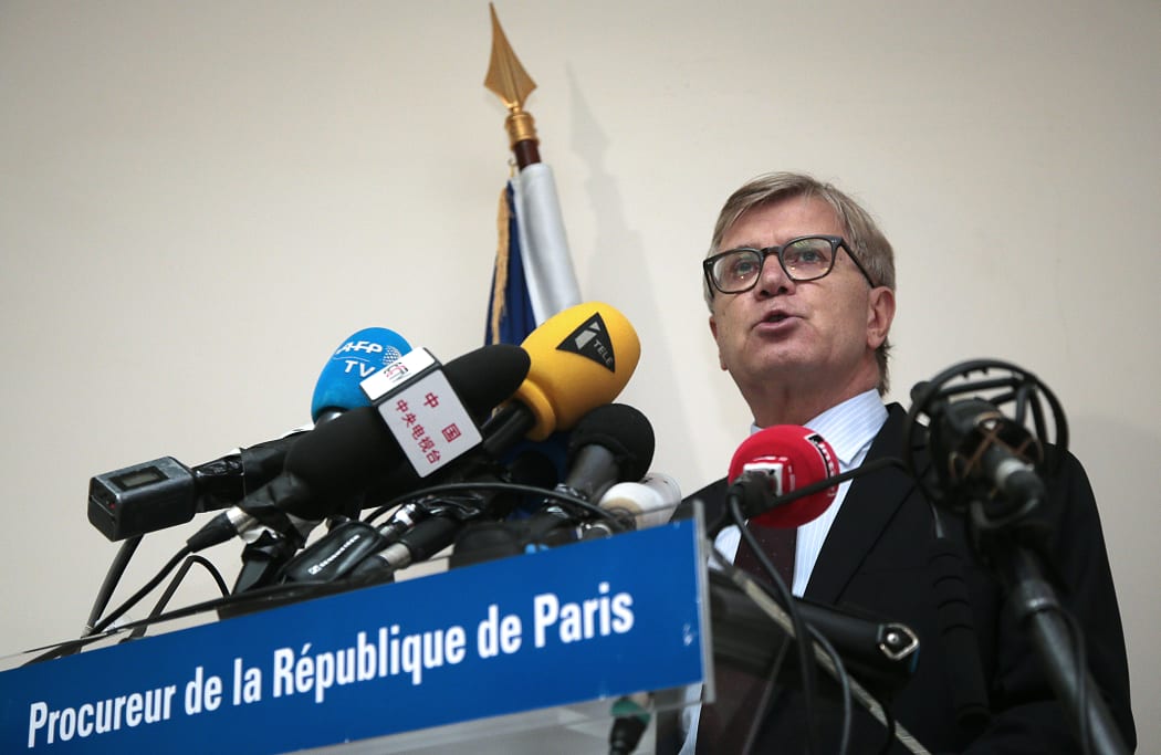 Paris deputy prosecutor Serge Mackowiak holds a press conference on the Malaysia Airlines MH370 flight in Paris