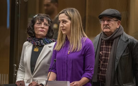 Aya Al-Umari - victim impact statement.

PHOTO: JOHN KIRK-ANDERSON

Sentencing for Brenton Tarrant on 51 murder, 40 attempted murder and one terrorism charge.