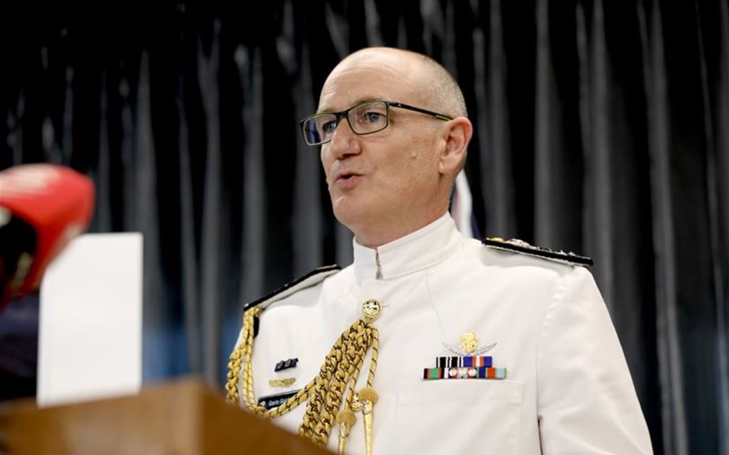 Chief of Navy, Rear Admiral Garin Golding discusses the findings of the Manawanui sinking report on Friday, 29 November 2024.