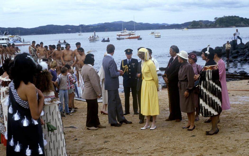 Prince Charles, Prince of Wales, and Diana, Princess of Wales, visit the Bay of Islands, New Zealand, 29th April 1983. (Photo by John Shelley Collection/Avalon/Getty Images)