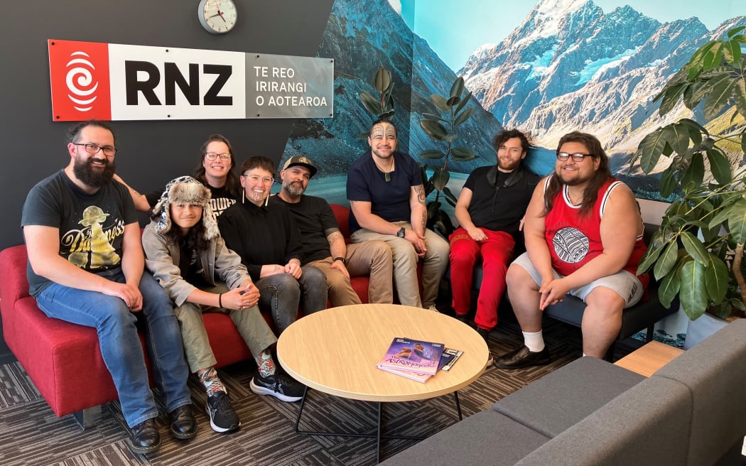 Ngā Reo Tīoriori in the RNZ Christchurch studio.