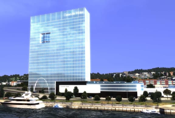 An artist's impression of the proposed waterfront hotel.