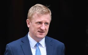This file photo taken on 21 February, 2022 shows Britain's Conservative party chairman Oliver Dowden leaving after attending the weekly Cabinet meeting at 10 Downing Street, in London. Dowden, the chairman of Britain's ruling Conservatives, quit on 24 June, 2022 after the party lost two parliamentary by-elections, including in a southwest English seat it had previously held for over a century.