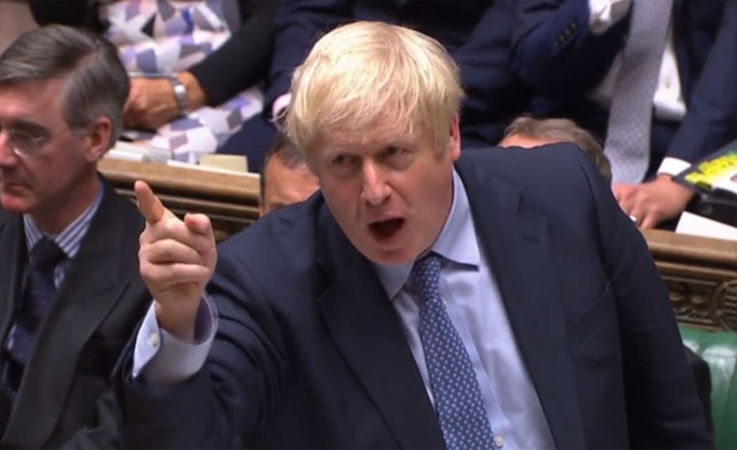Prime Minister Boris Johnson speaking during his first Prime Ministers Questions session in the House of Commons in London on September 4, 2019.
