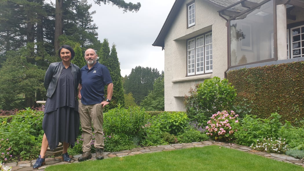 Taranaki Garden Festival manager Tetsu Garnett and Tūpare head gardener Mitch Graham.