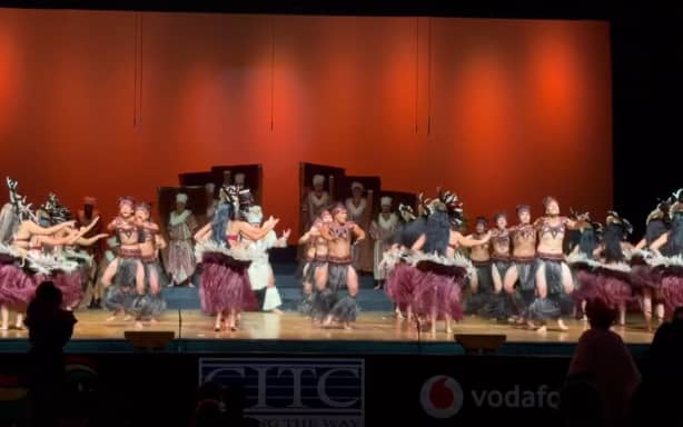 Dancers on stage at Te Maeva Nui 2026.