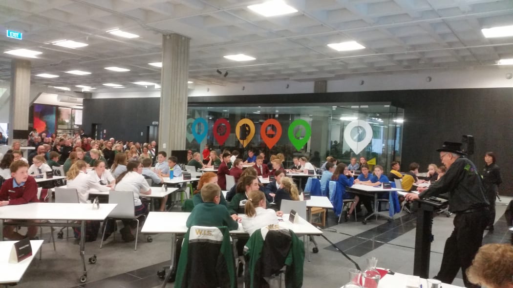 The 2017 Kids' Lit Quiz being held in the National Library in Wellington.