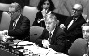 Colin Keating at the UN in 1994