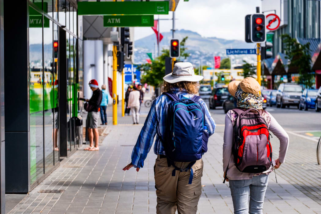 2018 DEC 22, New Zealand, Christchurch, People around city centre doing their activities.
