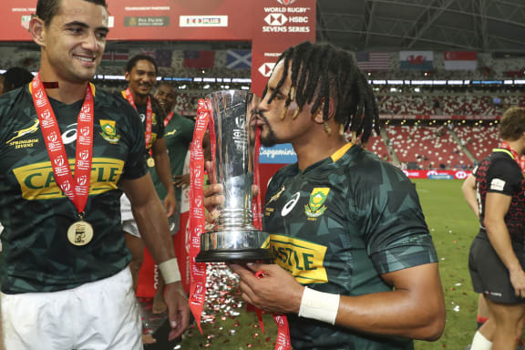 South Africa's Selvyn Davids slotted the winning penalty in the Singapore final.