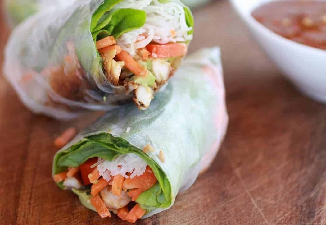 chicken spring rolls