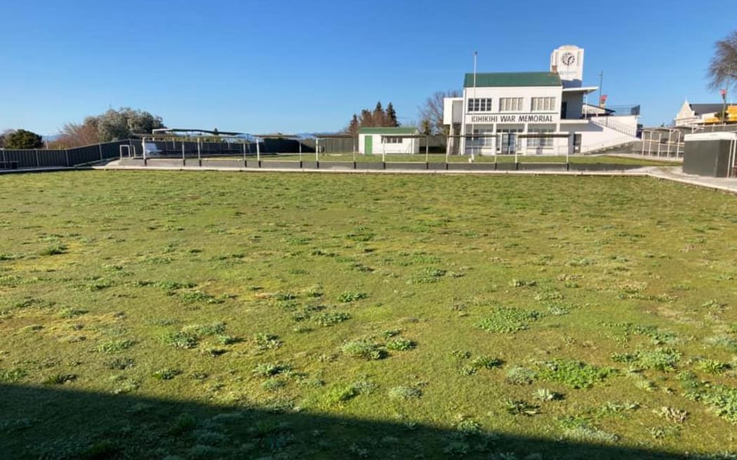 The old lawn green at Kihikihi Bowling Club.