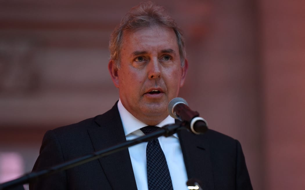 UK ambassador Kim Darroch speaks to guests during the Capitol File 2017 WHCD Welcome Reception at the British Ambassador's Residence on 28 April, 2017 in Washington, DC.