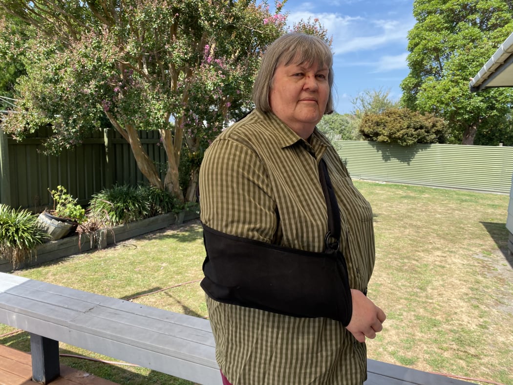 Pam Robinson broke her arm in a fall on an uneven footpath in the CBD.
