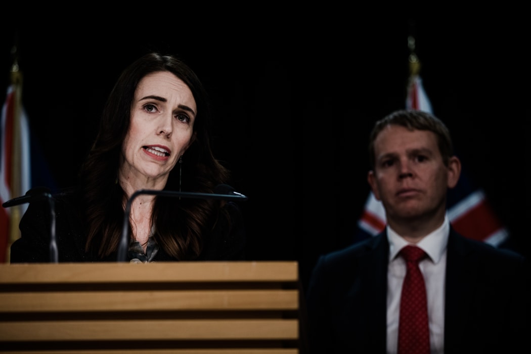 Prime Minister Jacinda Ardern attended a separate conference with Chris Hipkins after David Clark announced he was stepping down as minister of health.