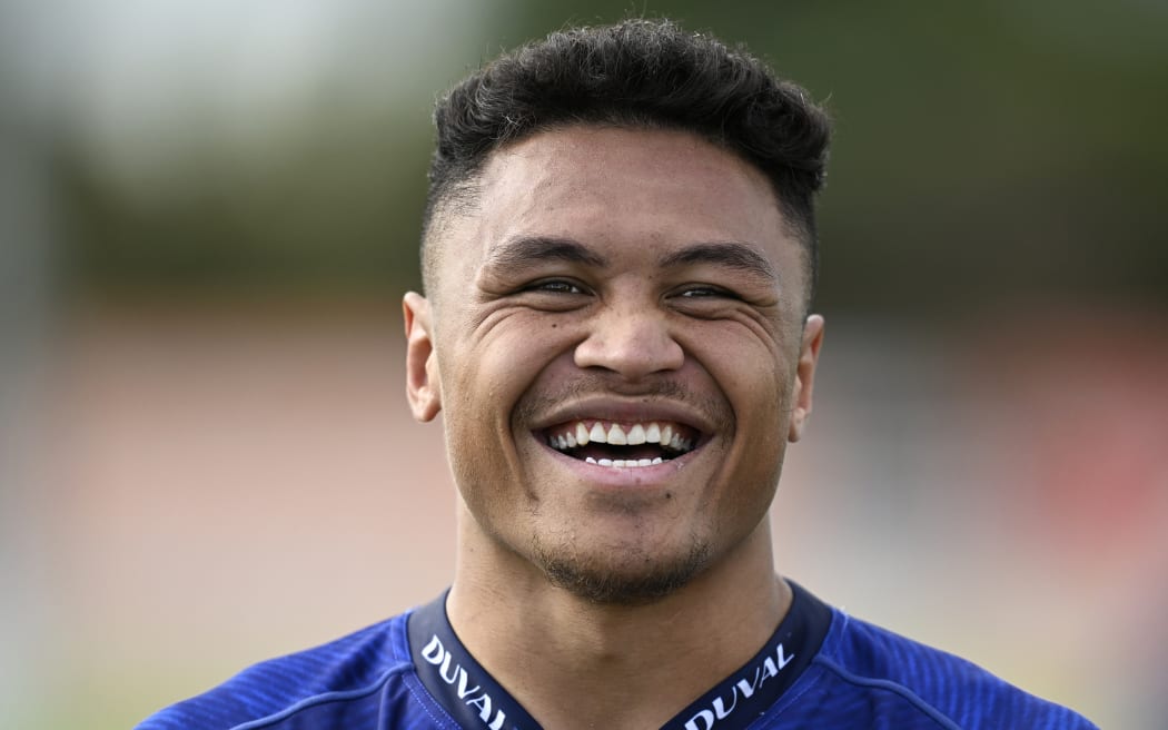 Caleb Clarke during a Blues training session. Super Rugby Pacific, Alexandra Park, Auckland, New Zealand. Tuesday 18 June 2024. © Photo credit: Andrew Cornaga / www.photosport.nz