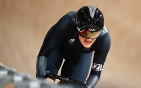 Picture by Alex Whitehead/SWpix.com - Tokyo 2020 Olympics - 06/08/2021 - Cycling Track - Izu Velodrome, Izu, Japan - Ellesse Andrews of New Zealand in action during the women's sprint qualifying