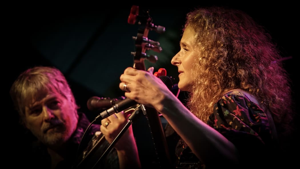 Bela Fleck and Abigail Washburn at WOMAD 2023.