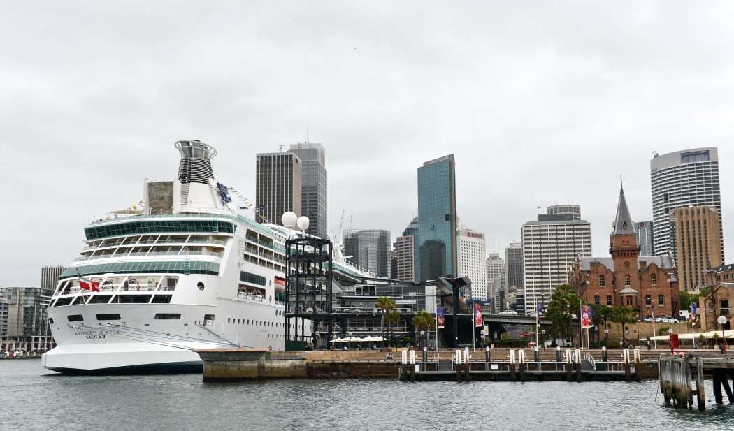 Rhapsody of the Seas docked at Sydney harbour in 2012.