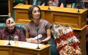 Oriini Kaipara makes her maiden statement.